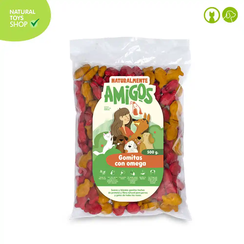 Gomitas Con Omega , Fibra Y Proteina Natural (para Gato Y Perro) 1 Lb (recarga)