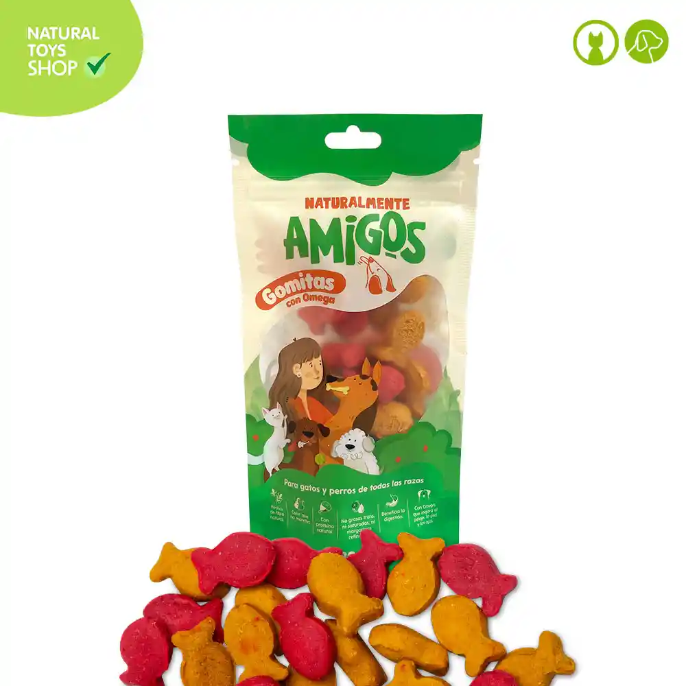 Gomitas Con Omega , Fibra Y Proteina Natural (para Gato Y Perro) 80g