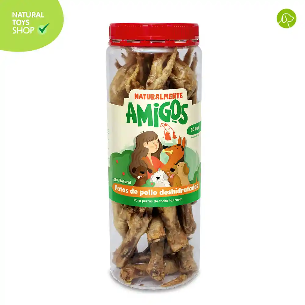 Patas De Pollo Natural Y Deshidratadas Para Perros X 30 Und