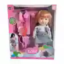 Muñeca Tierna Con Vestido Sonajero + Accesorios Juguete Niña