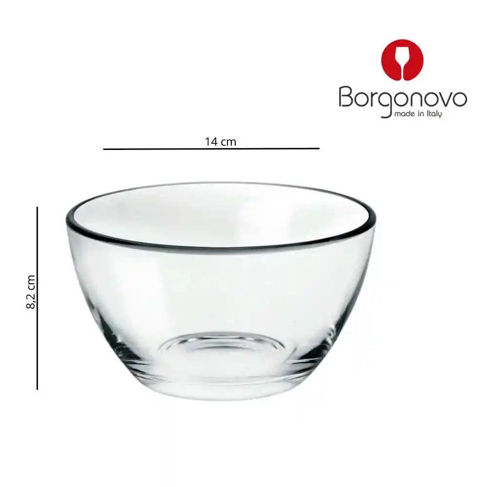 Ensaladera Borgonovo Palladio 14 Cm 400 Ml Vidrio