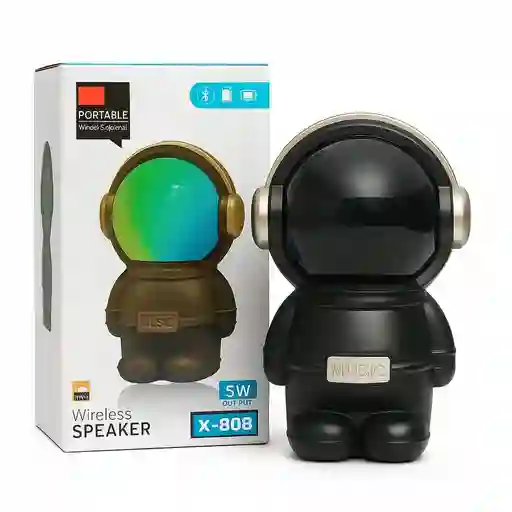Parlante Bluetooth Astronauta X-808 Inalámbrico (negro)