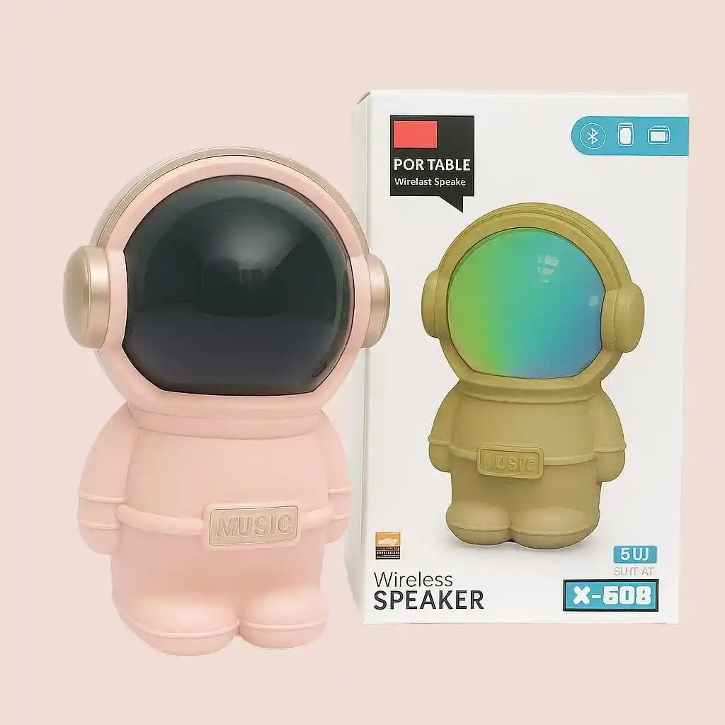 Parlante Bluetooth Astronauta X-808 Inalámbrico (rosado)