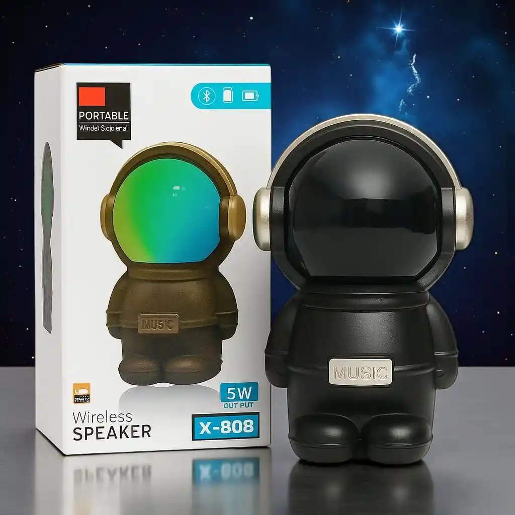 Parlante Bluetooth Astronauta X-808 Inalámbrico (negro)