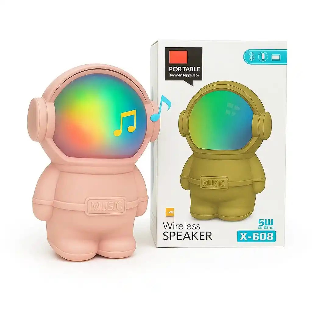 Parlante Bluetooth Astronauta X-808 Inalámbrico (rosado)