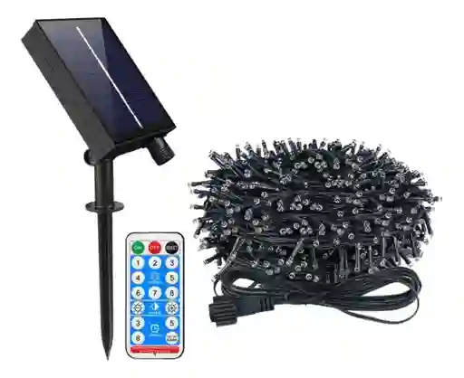 Luces Navideñas Solares Exteriores Navidad Led Solar 10 Mts Blanca