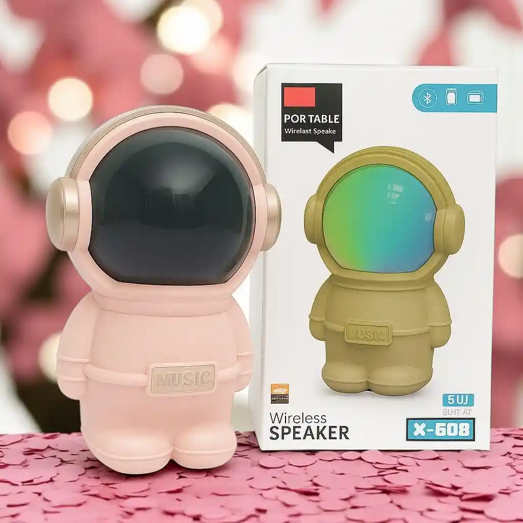 Parlante Bluetooth Astronauta X-808 Inalámbrico (rosado)