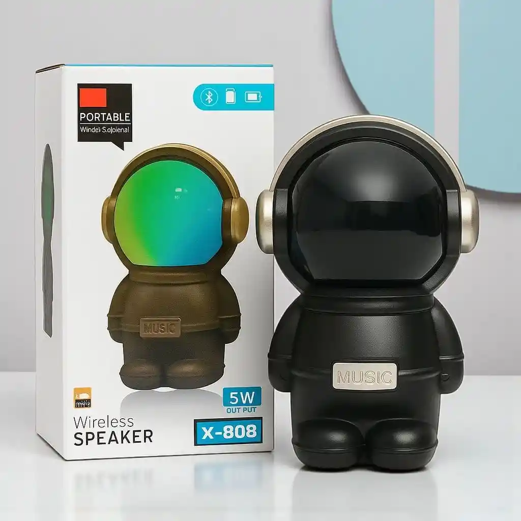 Parlante Bluetooth Astronauta X-808 Inalámbrico (negro)