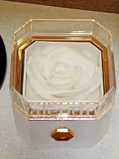 Joyero Rosa Blanca Encerada