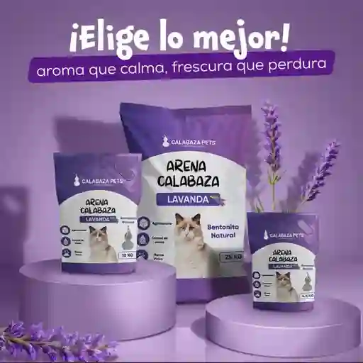 Arena Calabaza Bentonita Lavanda 10kg