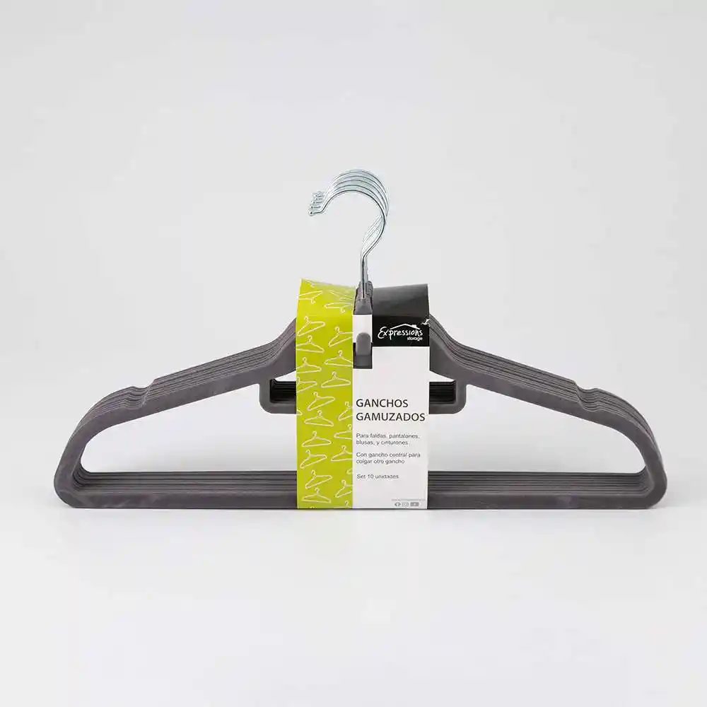 Gancho Expressions Gamuza 23x32cm Gris 10 Und