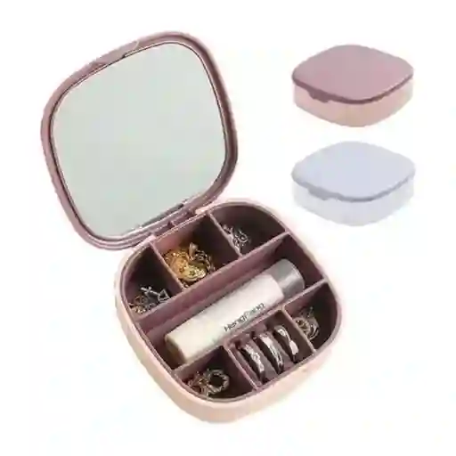 Mini Joyero Portatil Con Espejo Organizador Joyas