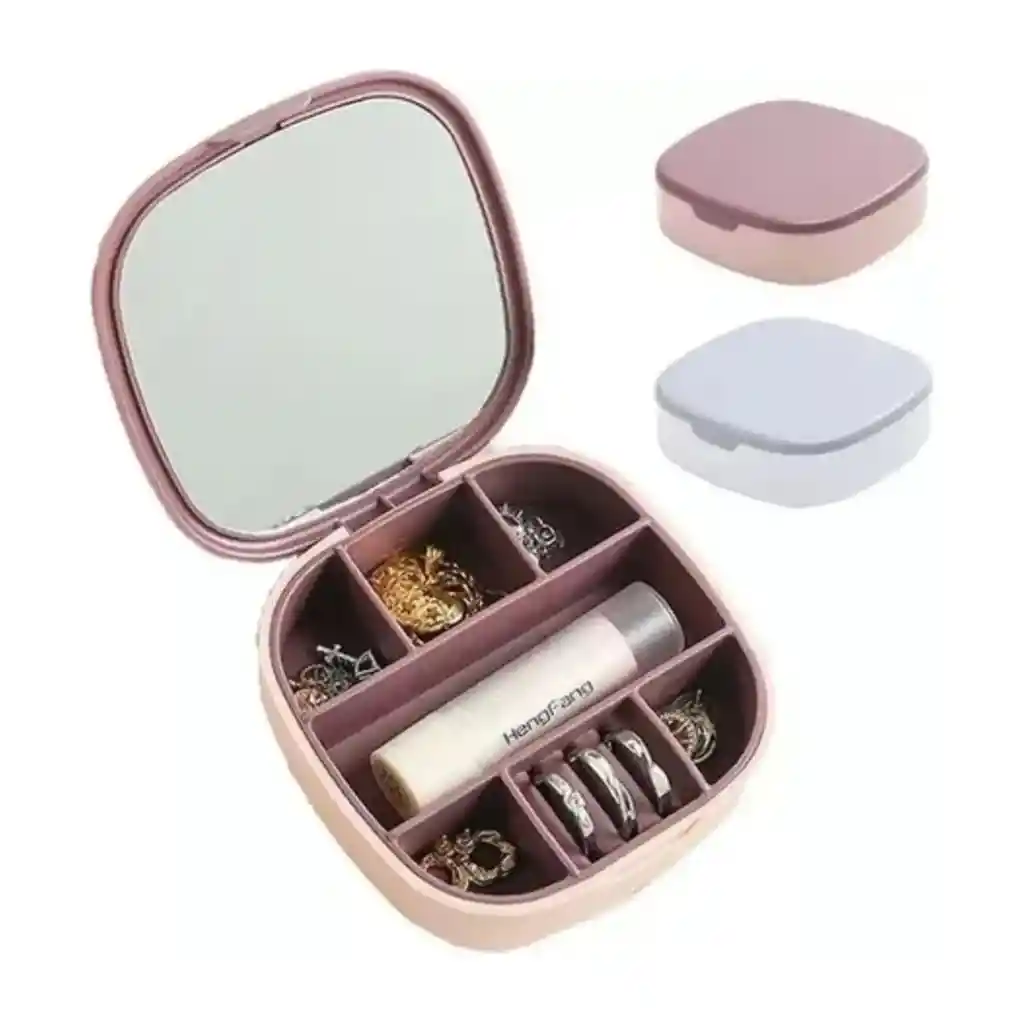 Mini Joyero Portatil Con Espejo Organizador Joyas