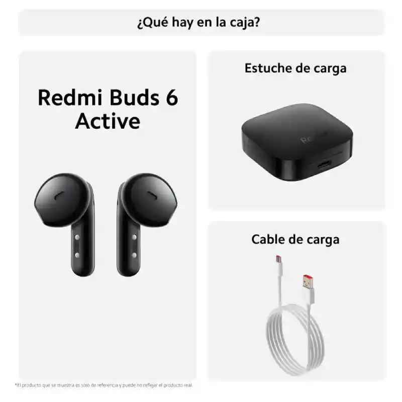Audifono Xiaomi Buds 6 Active Inalambrico Negro	