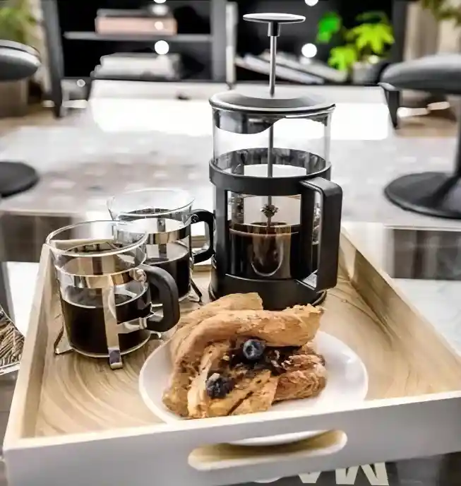 Cafetera Cafetera Prensa Cafe O Te Prensa Cafe Analógico Gris Prensa Cafe