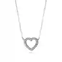 Collar De Cadena Pandora Corazon Brillante 590534cz Plata 925 Talla 45cm