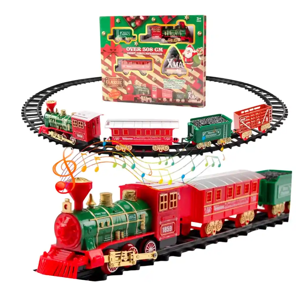 Tren Musical Navideño Decoración Navidad O Juguete De Regalo