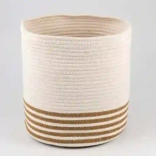 Cesta Decorativa Concepts Grande Monocromia 30x30x30cm Natural