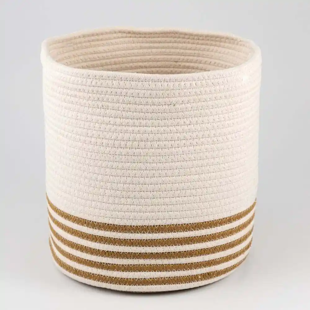 Cesta Decorativa Concepts Grande Monocromia 30x30x30cm Natural