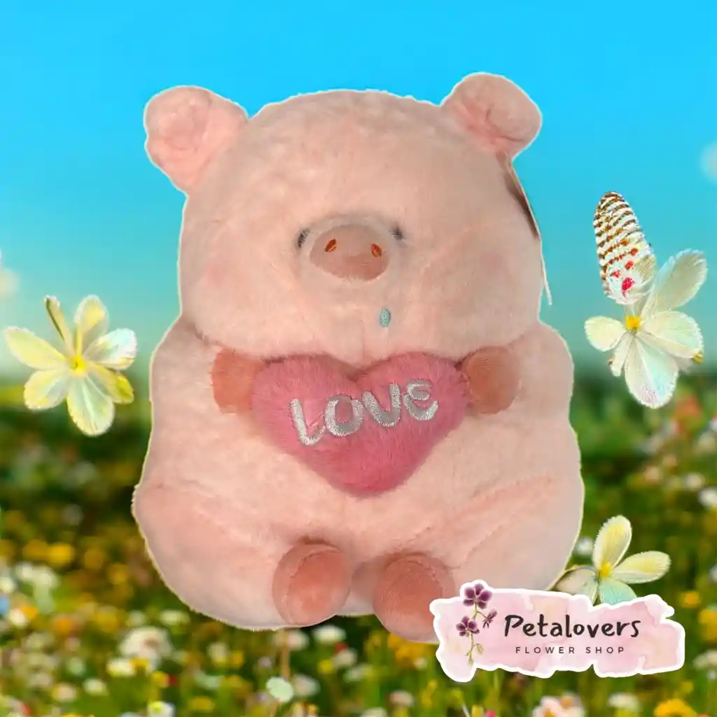 Peluche Cerdito Corazón