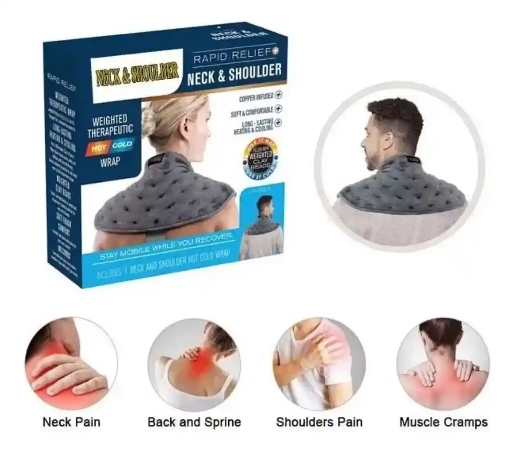 Manta Masajeador Calor O Frio Para Cuello Alivio Dolor Y Relajación