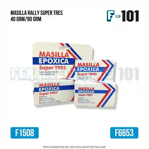Masilla Rally Super Tres X 40 Grm