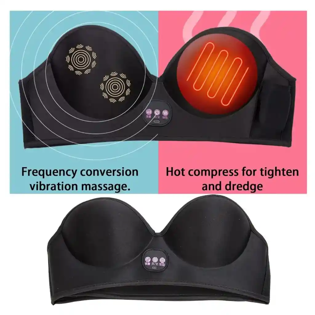 Masajeador De Senos Tipo Sujetador Estimula El Crecimiento