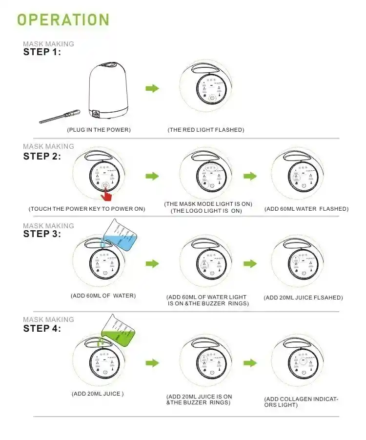 Maquina Para Hacer Mascarillas De Colágeno Digital