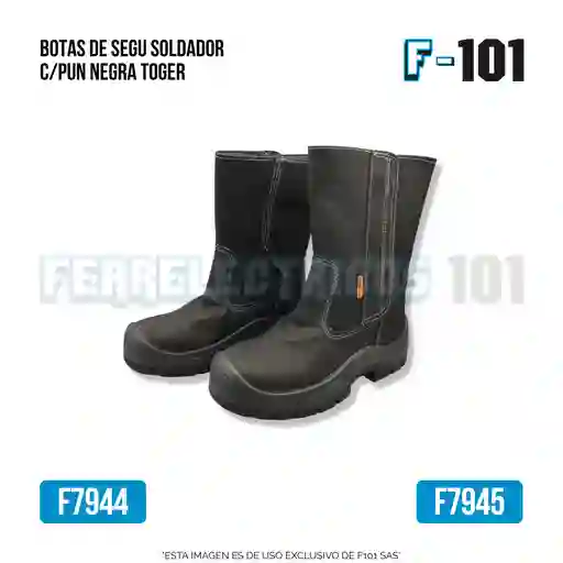 Botas De Segu Soldador C/pun Negra Talla 40 Toger