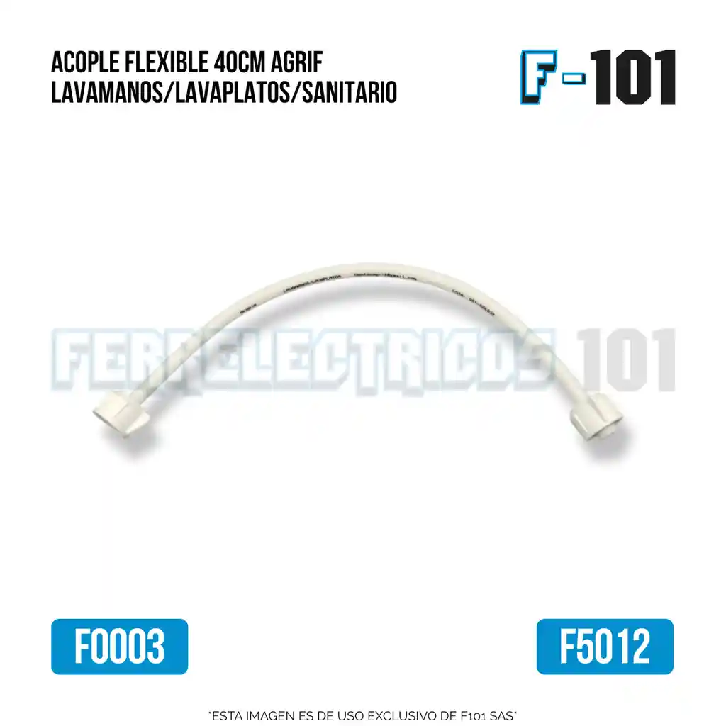 Acople Flexible Lavamanos/lavaplatos 40cm Agrif