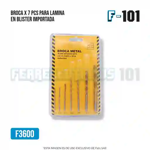 Broca X 7 Pcs Para Lamina En Blister Importada Gl700 Ts895-7