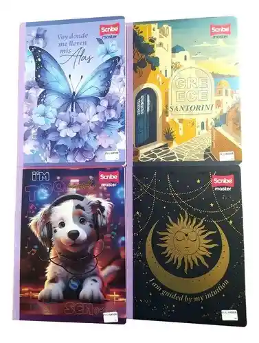 Cuaderno Cosido 100h Scribe Master Líneas Masculino-femenino