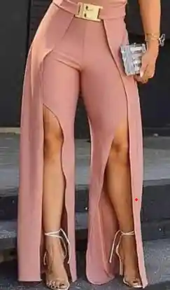 Pantalon Rosado Mujer Talla M Aberturas En Las Piernas