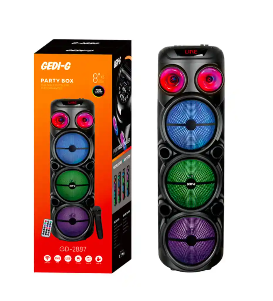 Parlante Bafle Equipo De Sonido Para Fiestas Cabina Gedi G 2887