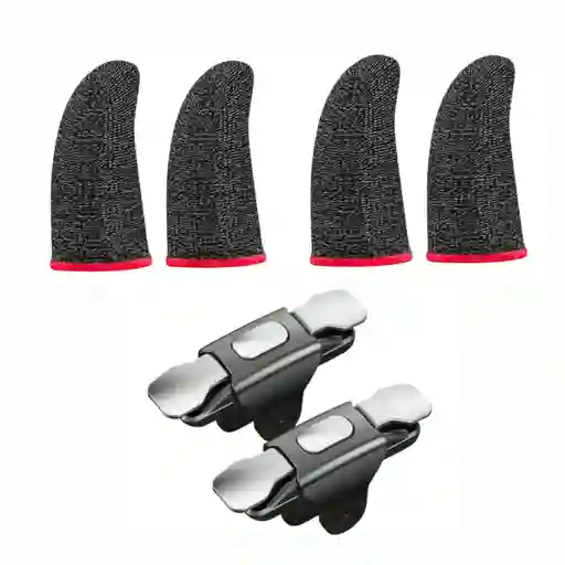Gatillos L1 R1 Gamer Para Celular + 2 Pares De Dedales