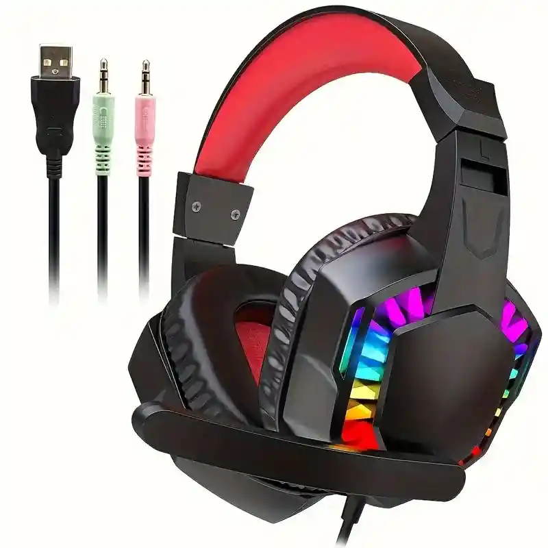Diadema Gamer Weibo G62 / Auriculares Retroiluminados/audifonos Gamer Compatible Con Consolas
