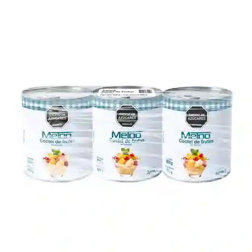 Metoo Cóctel De Frutas En Almíbar 3 Unidades / 460 G