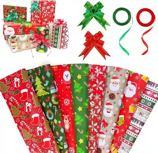Papel Regalo En Pliego "navidad" (50x70cm)