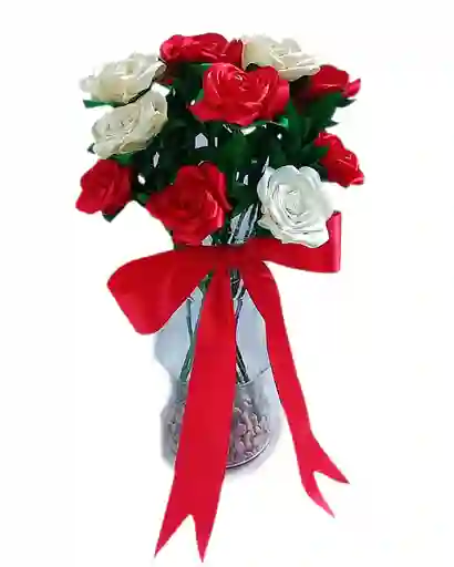 Rosas Ramo En Florero