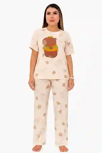Conjunto De Pijama Pantalon Estampada Talla Unica