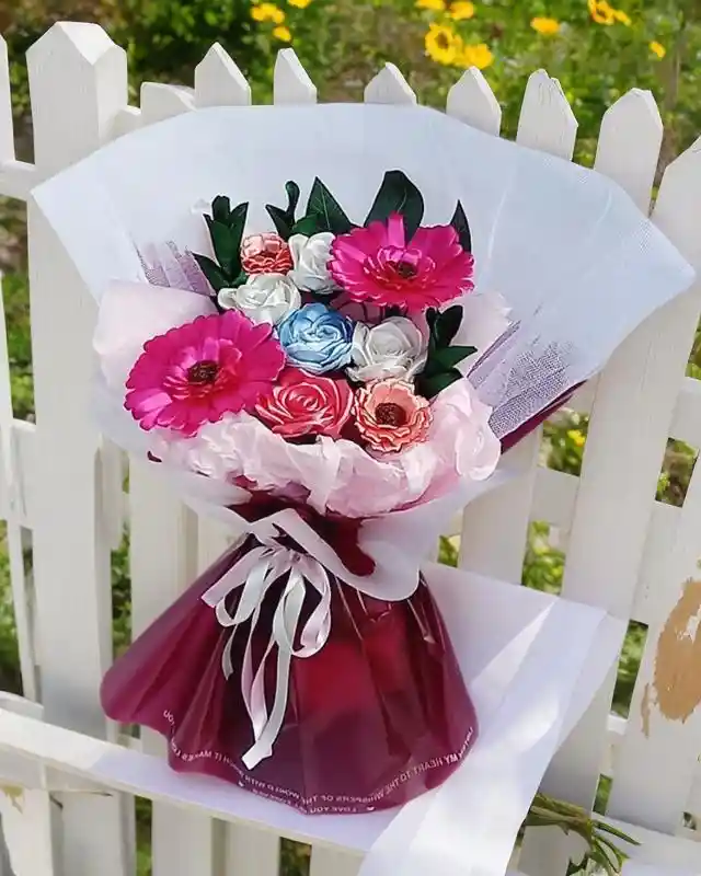 Ramo De Flores, Rosas Y Gerberas Unicornio Eterno