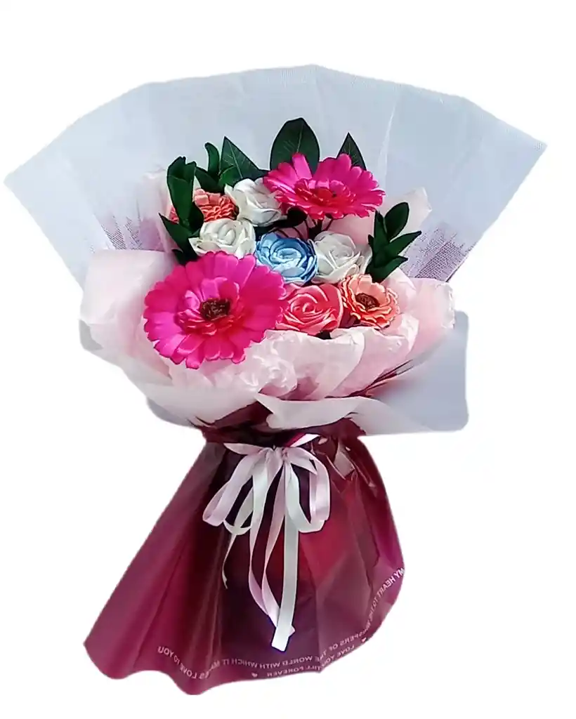 Ramo De Flores, Rosas Y Gerberas Unicornio Eterno