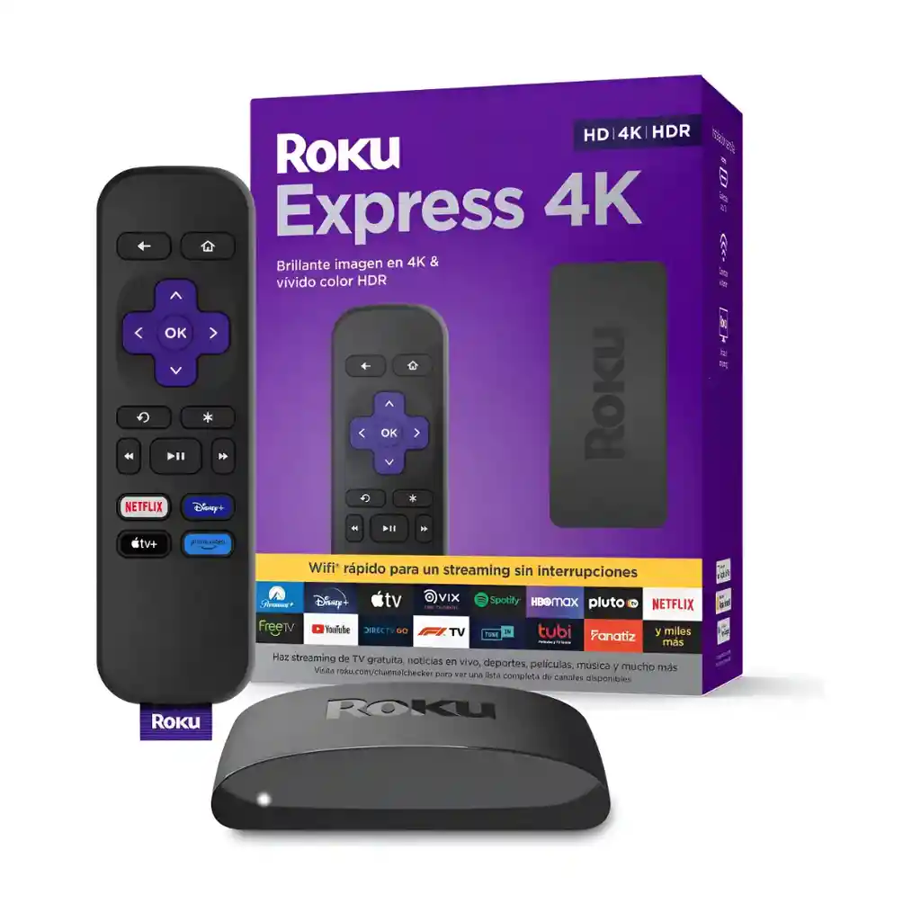 Roku Express 4k Modelo 3940 | Dispositivo Para Convertir Tv En Smart Tv - Alternativa A Tv Stick Y Android Box Tv