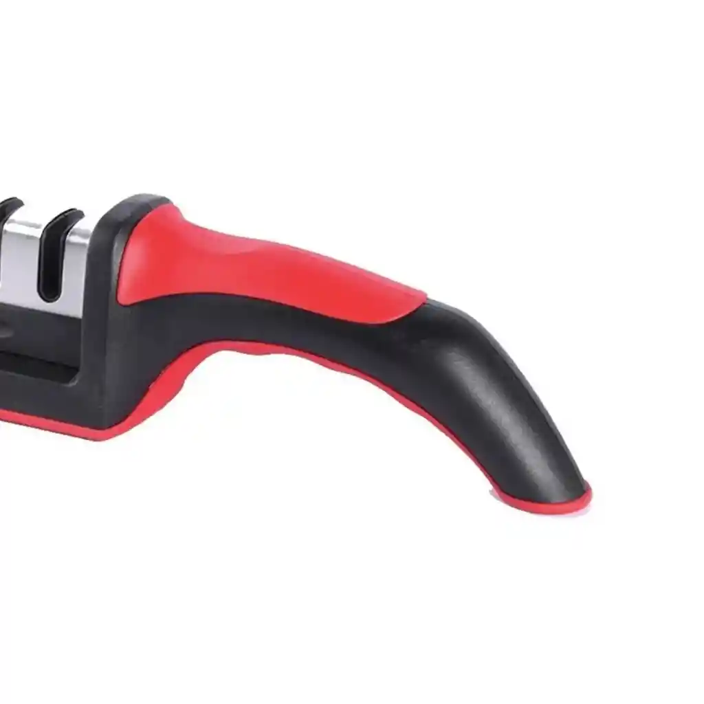 Afilador De Cuchillos Acero Mango Antideslizante Pro Color Negro