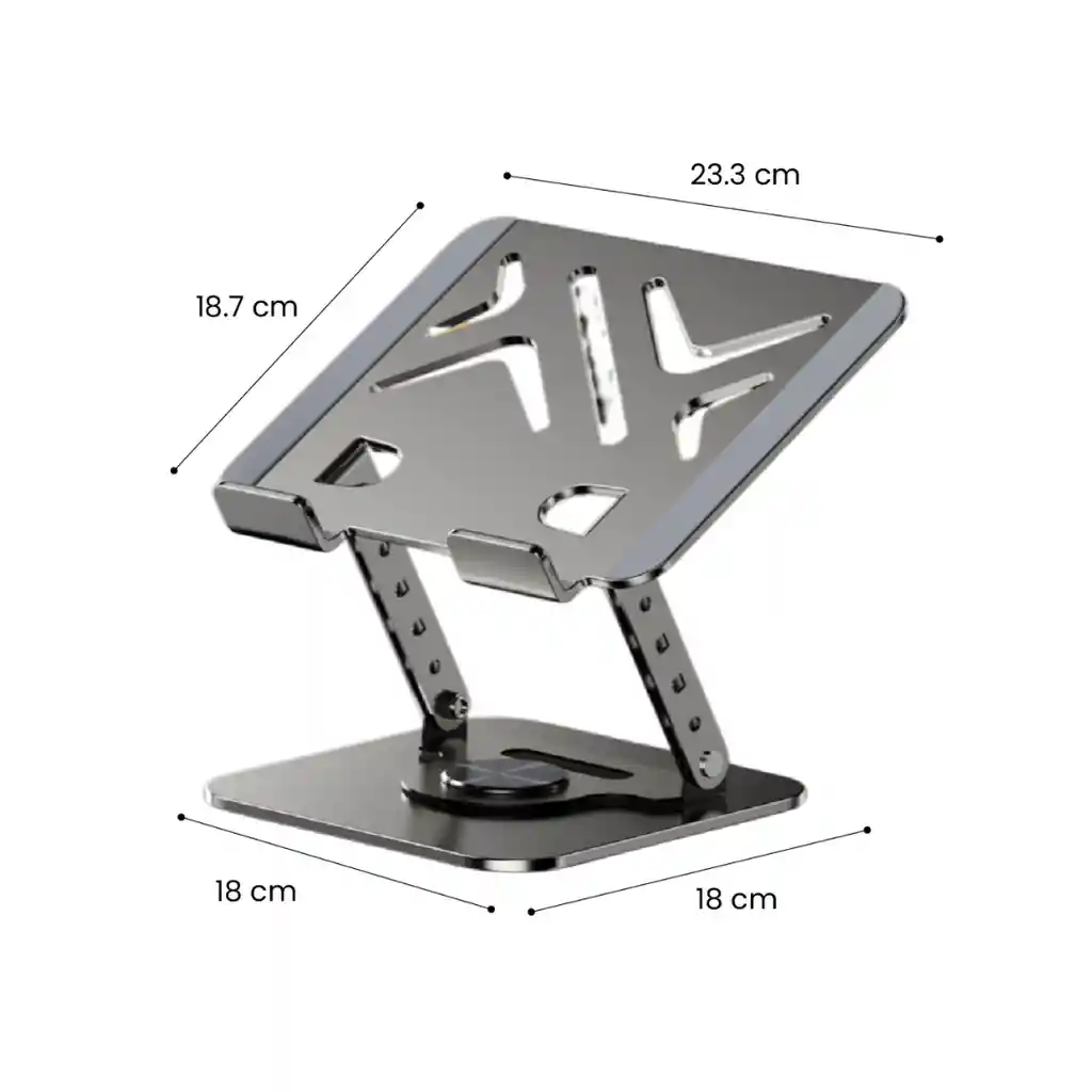 Base 360° Metálica Portátil Para Tablet Y Portátil Zh-02