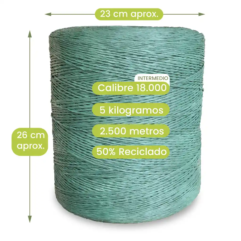 Fibra/cabuya Polipropileno Verde Ref 18 X 5kg (2.500metros)