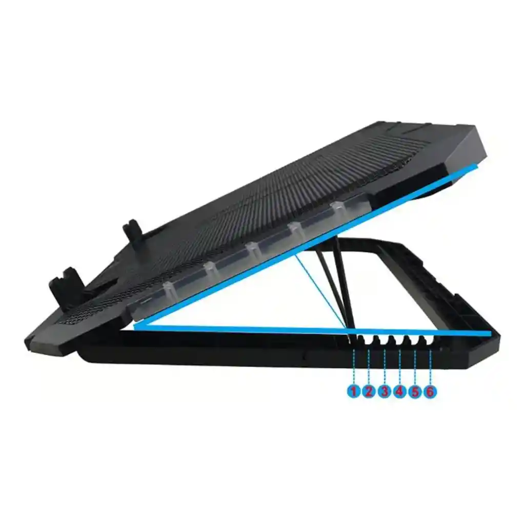 Base Refrigerante Portatil 2 Ventiladores + Soporte Celular Negro