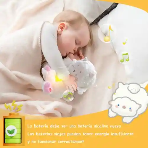 Peluche Oveja Que Respira Bebé Dormido Para La Ansiedad