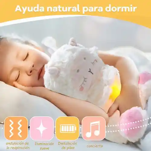 Peluche Oveja Que Respira Bebé Dormido Para La Ansiedad
