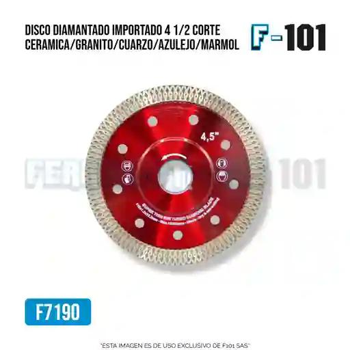 Disco Diamantado Importado 4 1/2" Corte Baldoza,marmol, Ceramica 99122
